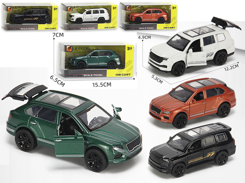 1:36 Alloy Pull Back Three-Door Off-Road Vehicle With Sound And Light