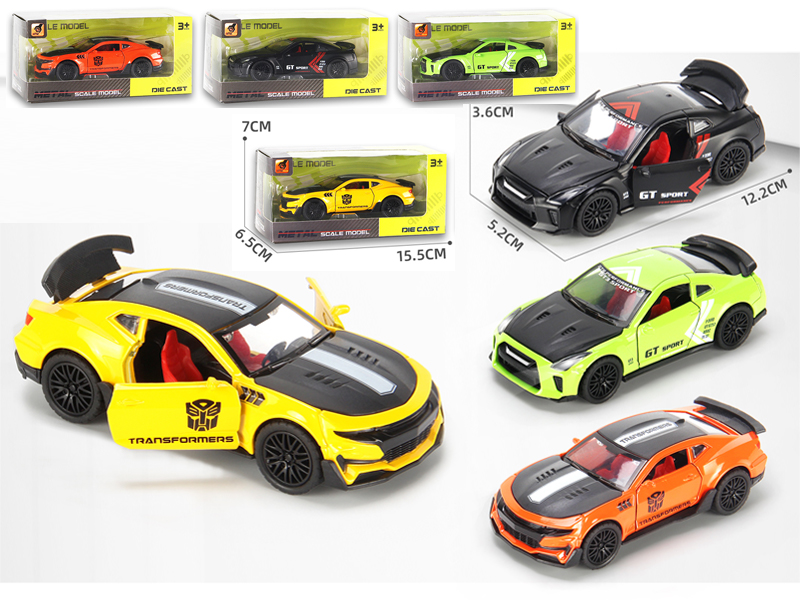 1:36 Alloy Pull Back Three-Door Sports Car Track Version