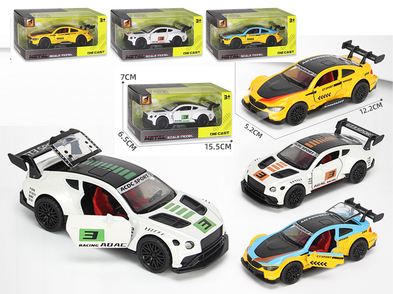 1:36 Alloy Pull Back Three-Door Sports Car Track Version