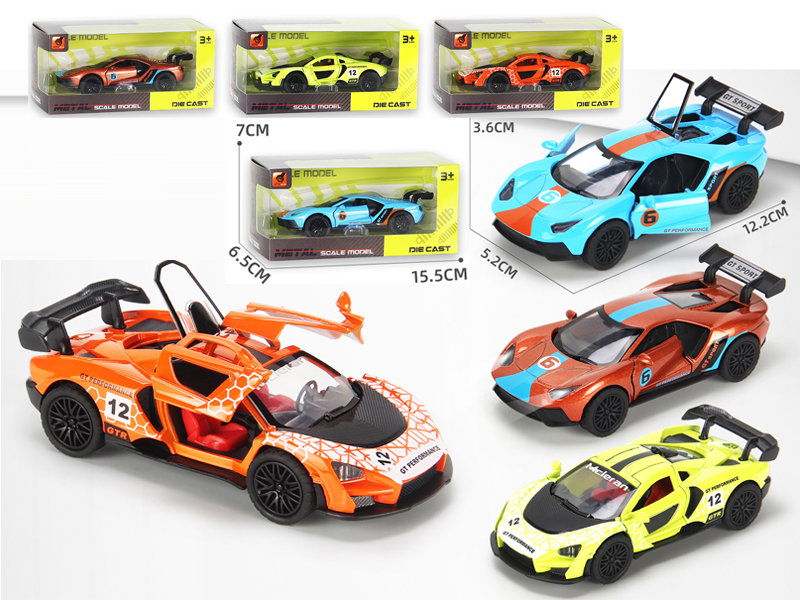 1:36 Alloy Pull Back Three-Door Sports Car Track Version