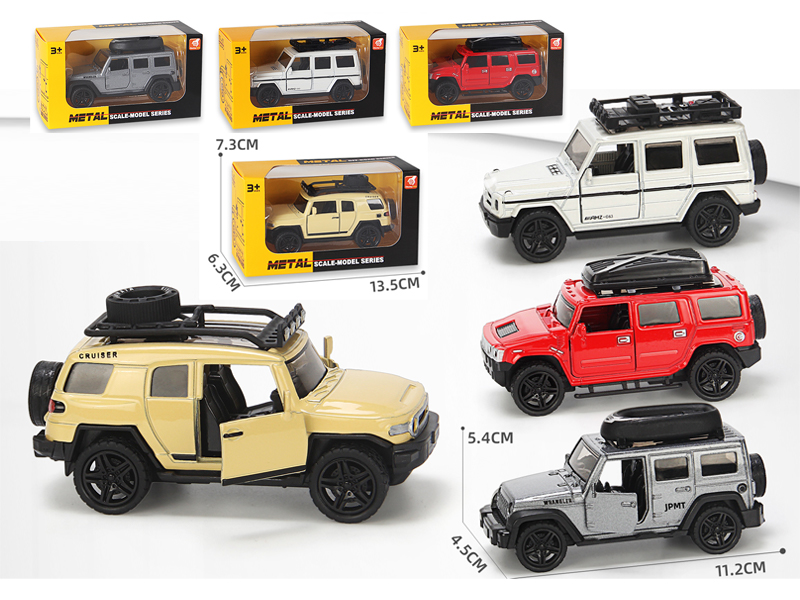 1:39 Alloy Pull Back Open Door Off-Road Model