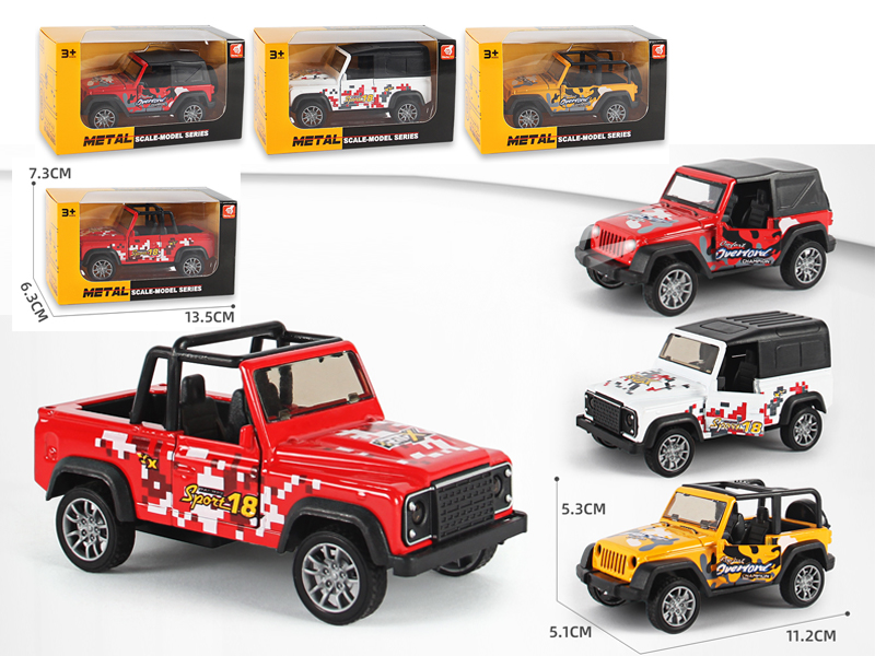 1:39 Alloy Pull Back Door-Opening Graffiti Car Model With Sound And Light