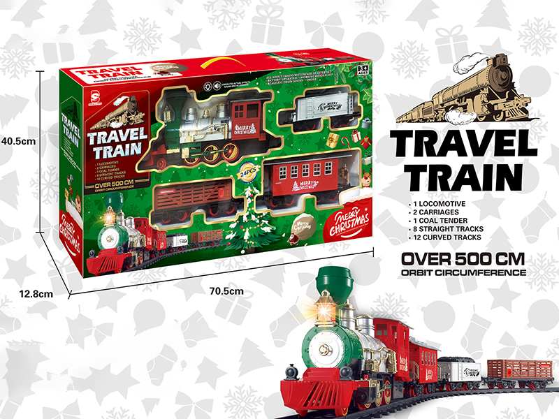 B/O Christmas Train Track(Light &Music)24pcs