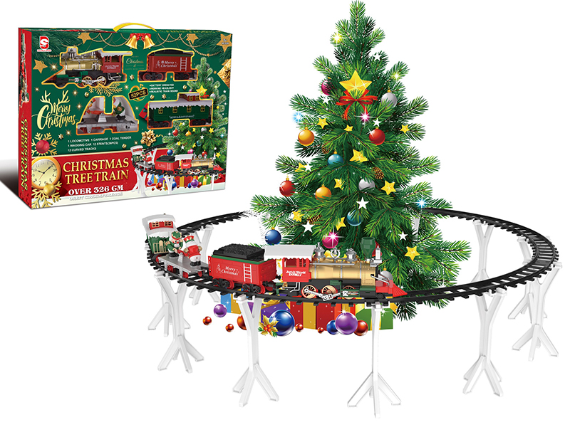 B/O Christmas Tree Train Track(Light &Music)