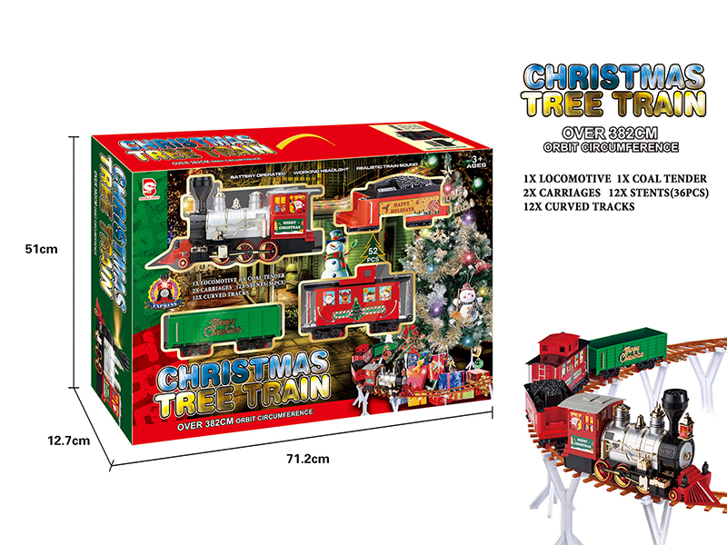 B/O Christmas Tree Train Track(Light &Music)