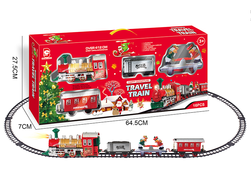 B/O Christmas Train Track(Light &Music)16pcs