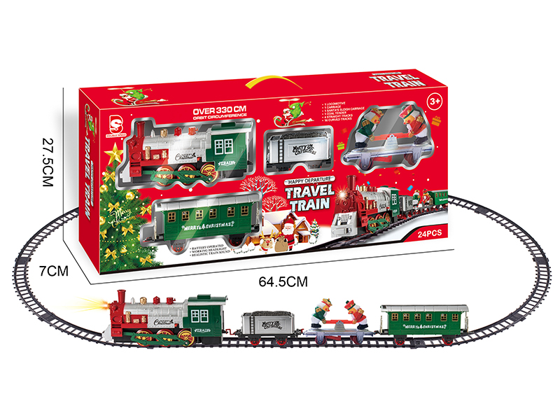 B/O Christmas Train Track(Light &Music)24pcs