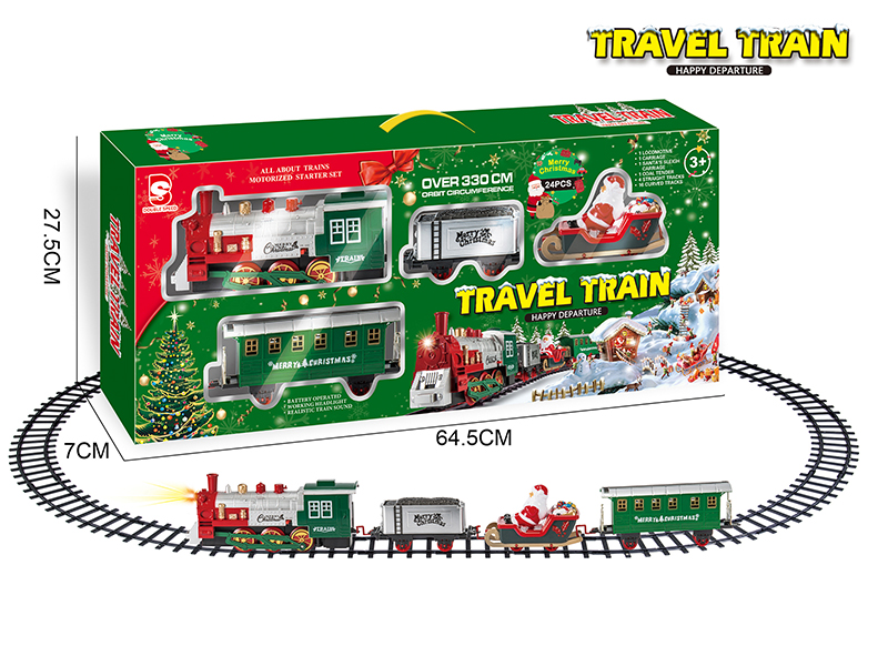 B/O Christmas Train Track(Light &Music)24pcs