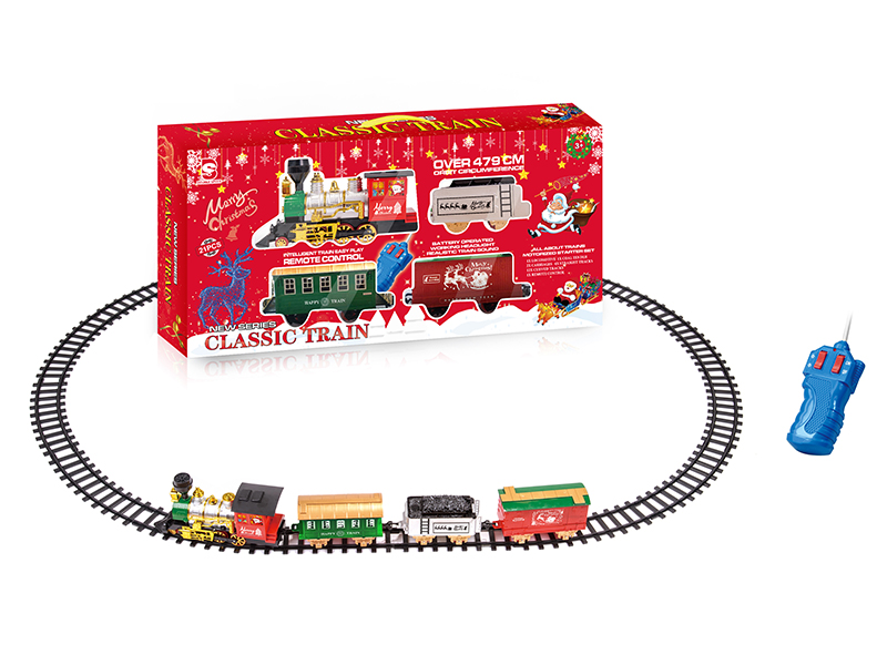 Remote Control Christmas Train Track(Light &Music)21pcs