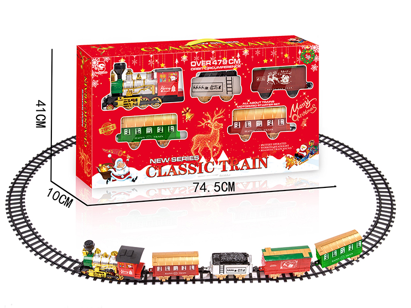 B/O Christmas Train Track(Light &Music)21pcs