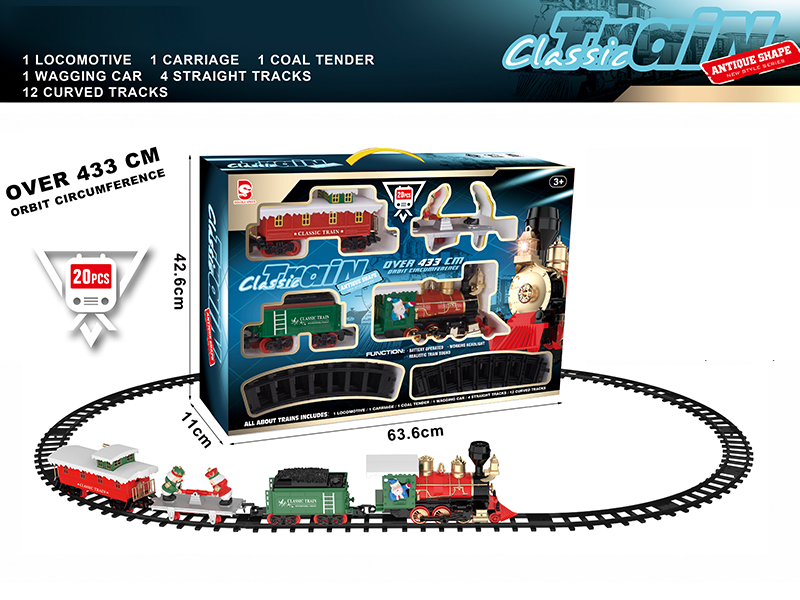 B/O Train Track With Light And Music 20pcs