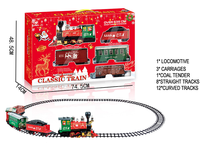 B/O Christmas Train Track(Light &Music)25pcs