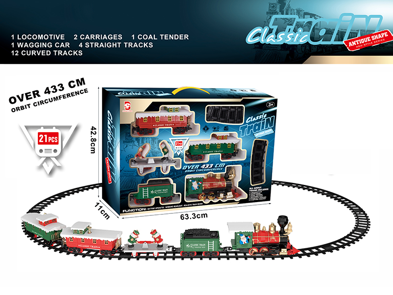 B/O Train Track With Light And Music 21pcs