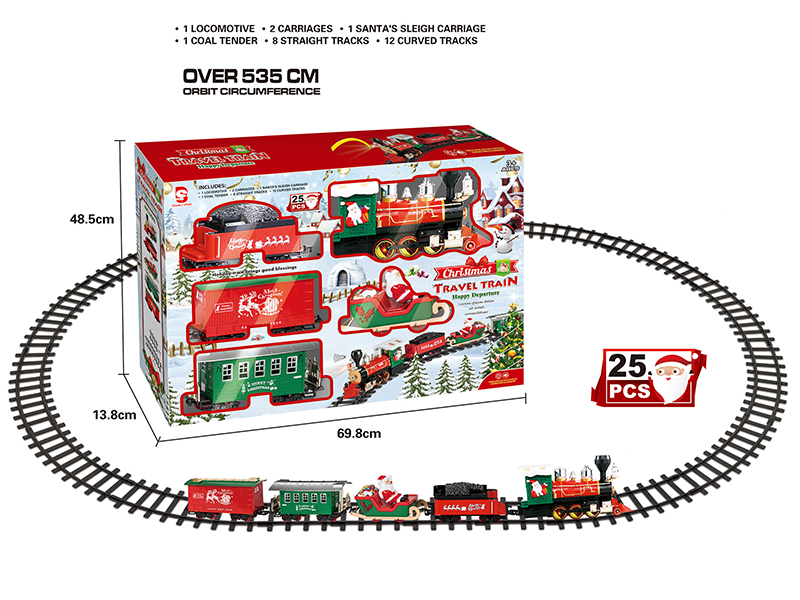 B/O Christmas Train Track(Light &Music)25pcs