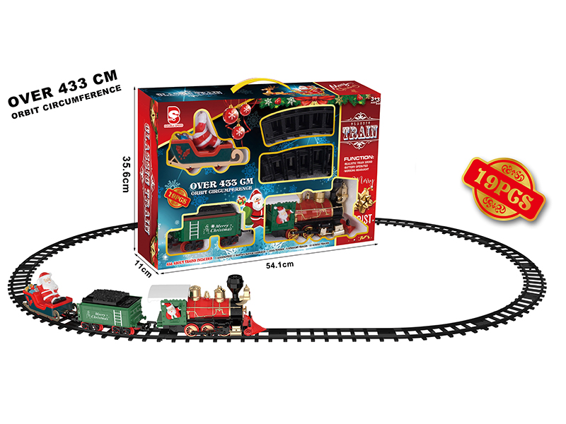 B/O Christmas Train Track(Light &Music)19pcs