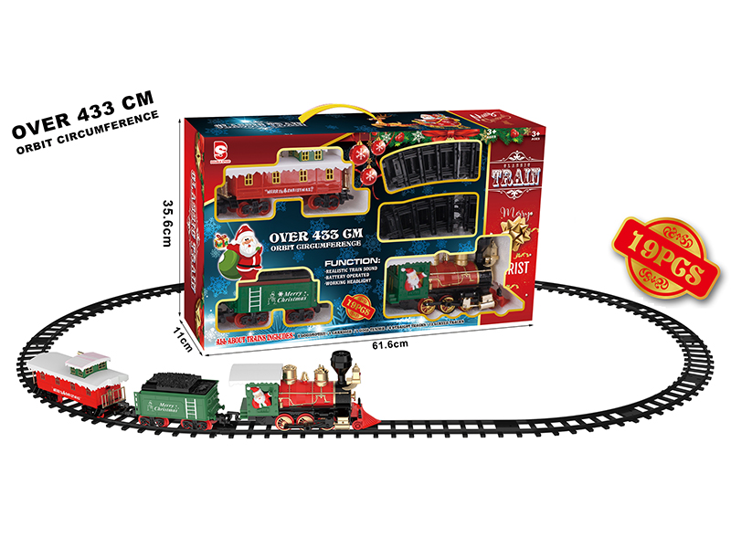 B/O Christmas Train Track(Light &Music)19pcs