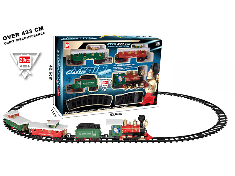 B/O Train Track With Light And Music 20pcs