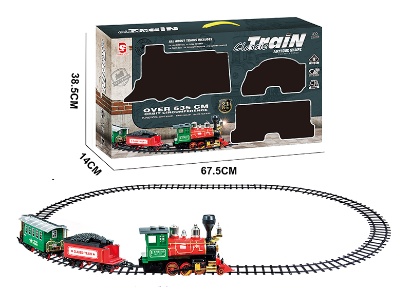 B/O Train Track With Light And Music 23pcs