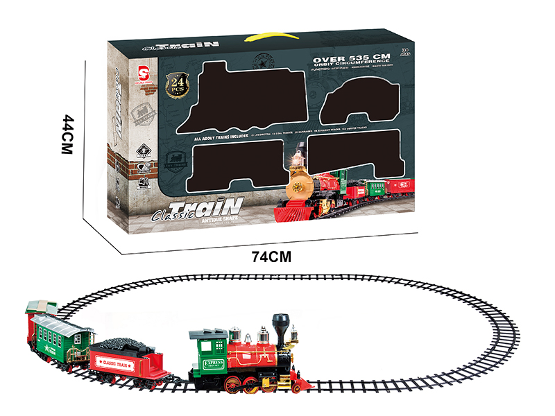B/O Train Track With Light And Music 24pcs