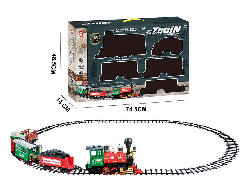 B/O Train Track With Light And Music 25pcs