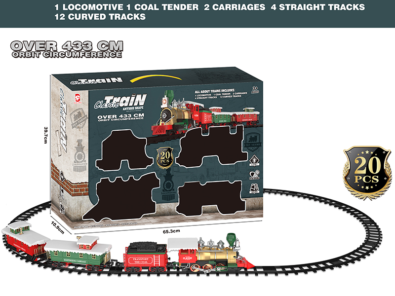 B/O Train Track With Light And Music 20pcs
