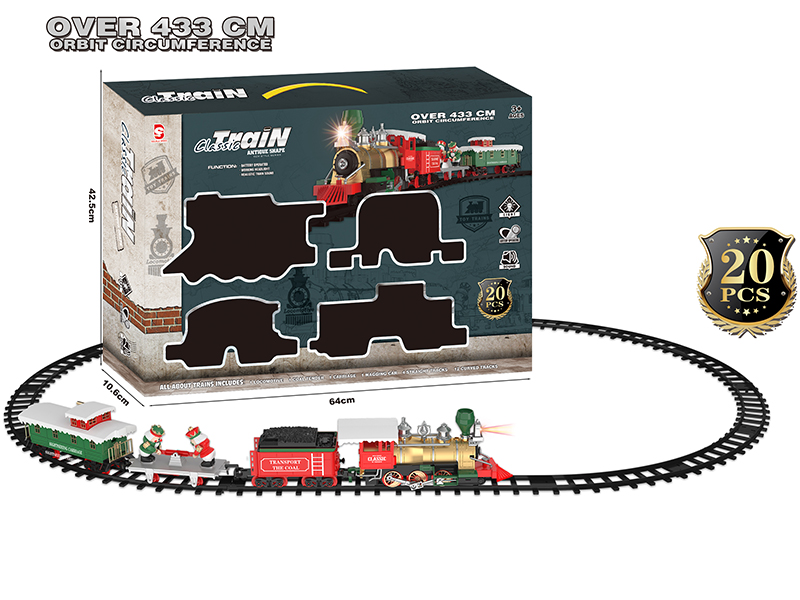 B/O Train Track With Light And Music 20pcs