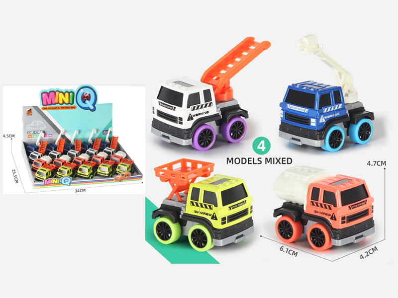 20PCS Alloy Pull Back Fire Engine