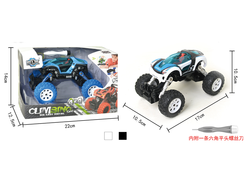 Alloy Diy Assembly 4Wd Pull Back Climbing Car