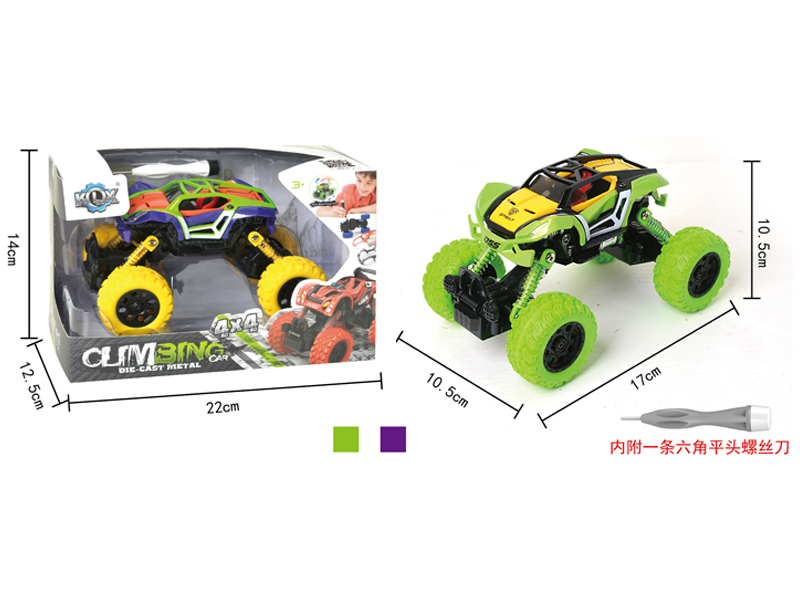 Alloy Diy Assembly 4Wd Pull Back Climbing Car