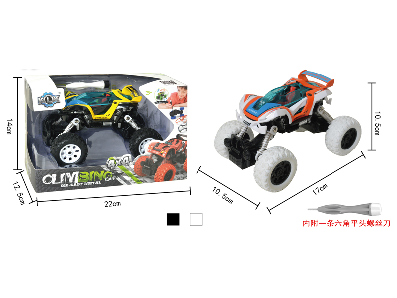 Alloy Diy Assembly 4Wd Pull Back Climbing Car