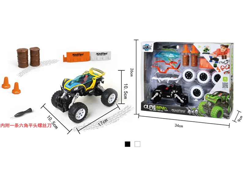 Alloy Diy Assembly 4Wd Pull Back Climbing Car Set