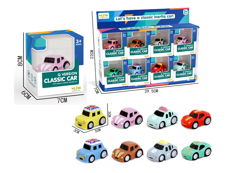 8Pcs Urban High-Speed Friction Car