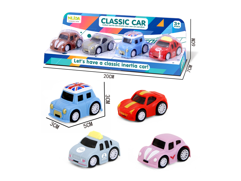 4Pcs Urban High-Speed Friction Car