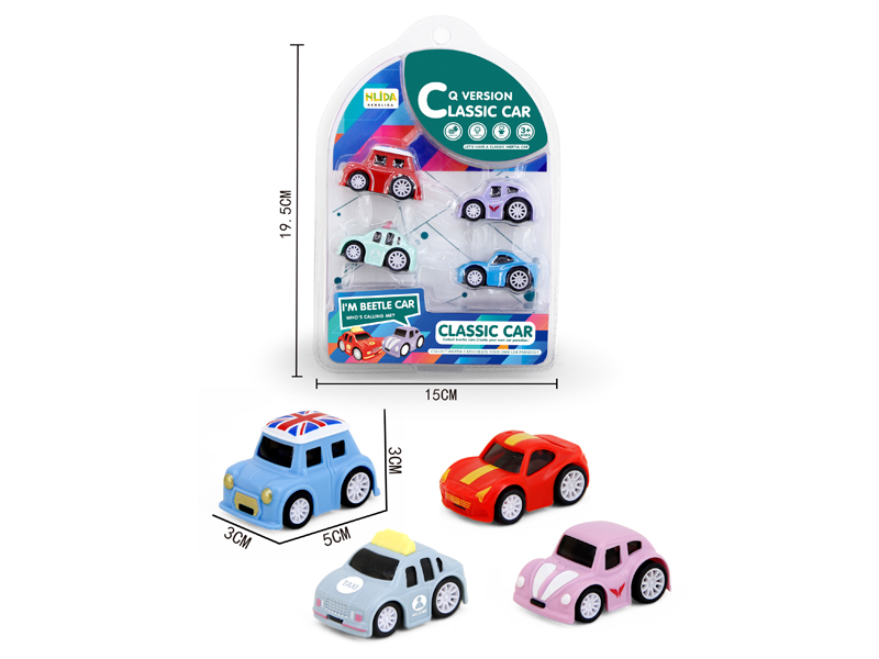 4Pcs Urban High-Speed Friction Car