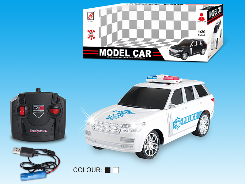 1:20 4-Channel Remote Control Police Car(Land Rover)Included Battery