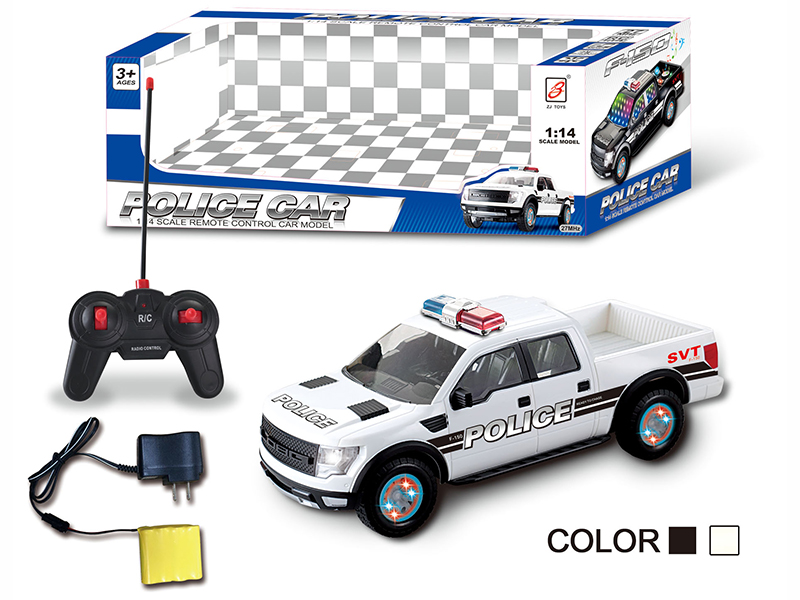 1:14 Ford Pickup 4-Channel Remote Control Police Car (Wheel With Lights,Included Battery)