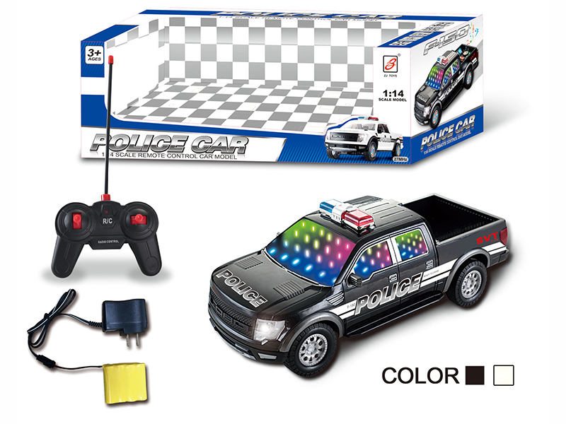 1:14 Ford Pickup 4-Channel Remote Control Police Car  (3D Lights And Music,Included Battery)