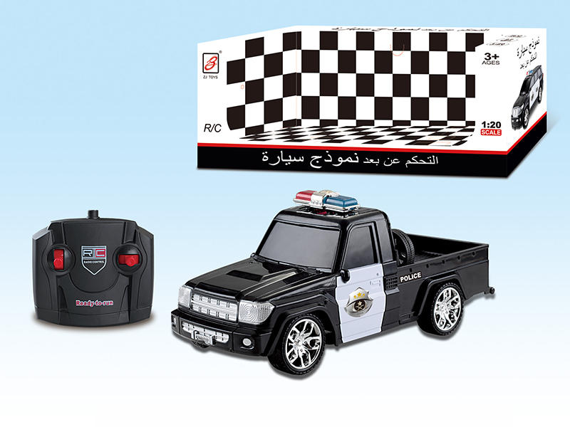 1:20 Pickup 4-Channel Remote Control Police Car(Not Included Battery)