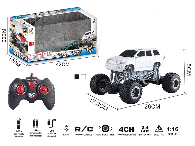 2.4G Remote Control Climbing Car With Lights(Included Battery)