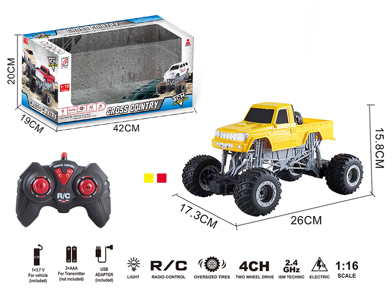2.4G Remote Control Climbing Car With Lights(Included Battery)