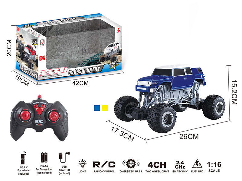 2.4G Remote Control Climbing Car With Lights(Included Battery)