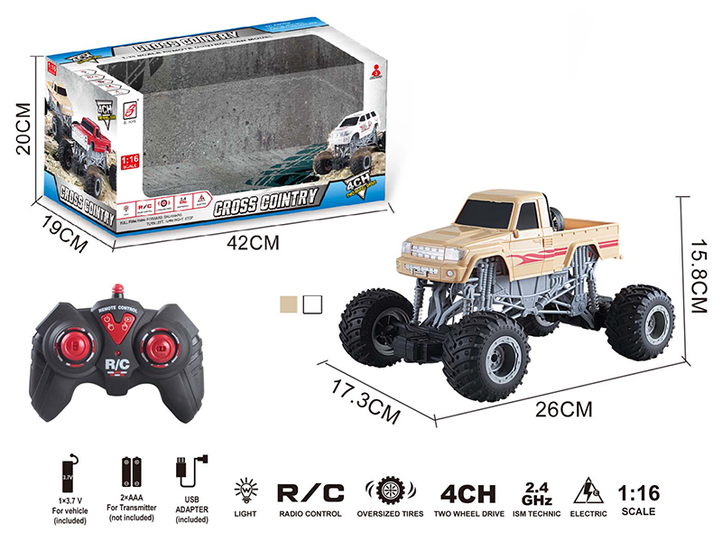 2.4G Remote Control Climbing Car With Lights(Included Battery)