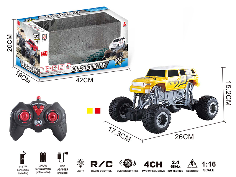 2.4G Remote Control Climbing Car With Lights(Included Battery)