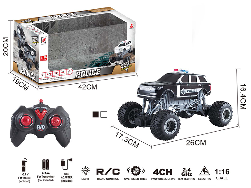 2.4G Remote Control Cross Country Police Car With Lights(Included Battery)