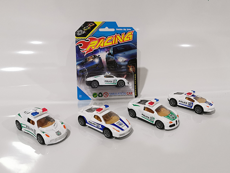 Alloy Pull Back Police Car Set