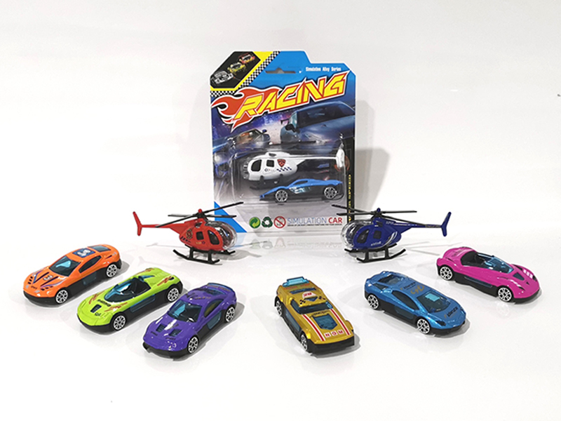 2PCS 1:64 Alloy Slide Racing Car  Alloy Aircraft