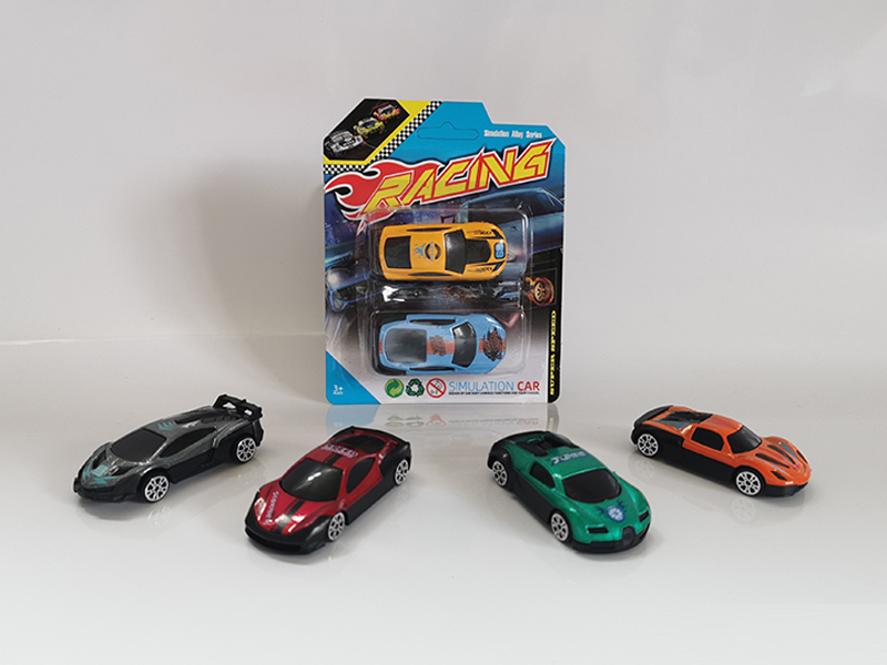 2PCS 1:64 Alloy Slide Racing Car