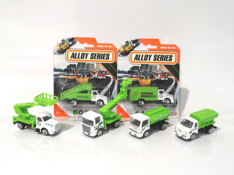 1:64 Alloy Slide Sanitation Vehicle Set