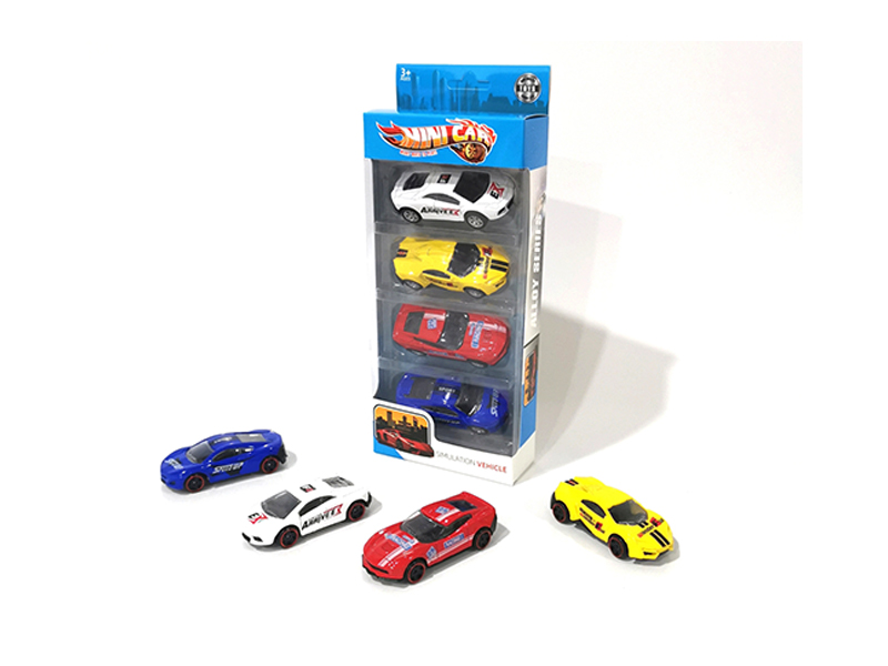 4PCS Alloy Pull Back Racing Car Set