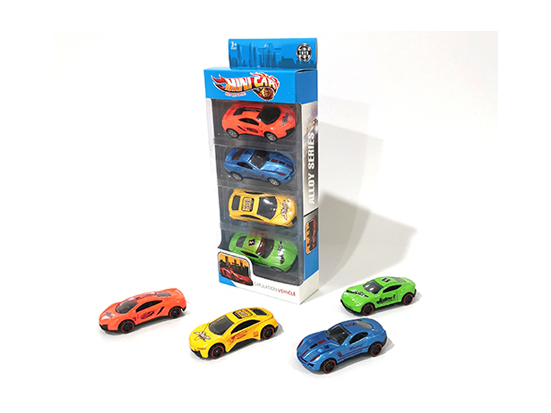 4PCS Alloy Pull Back Racing Car Set